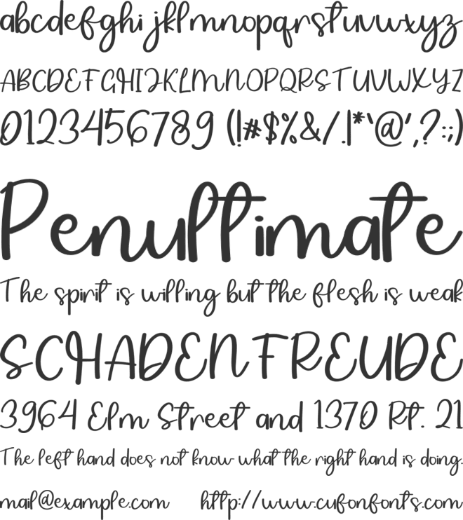 Rismanda font preview