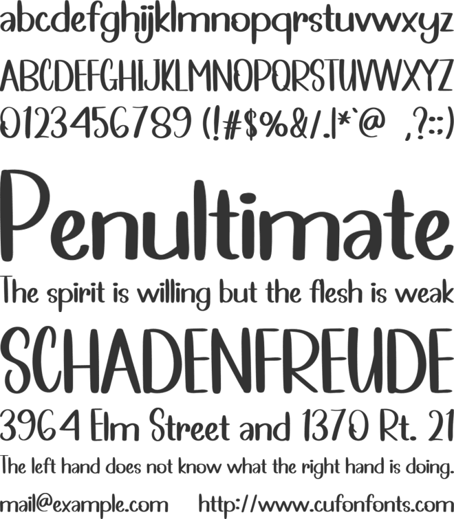 Greyrose font preview