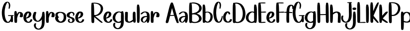 Greyrose Regular font