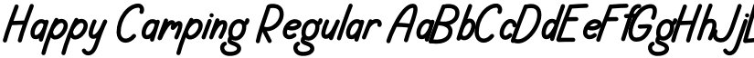 Happy Camping Regular font
