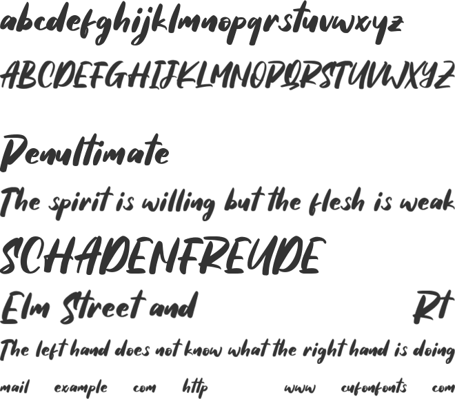 Lutton Park Free font preview