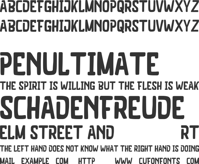 Vlakshore Free font preview