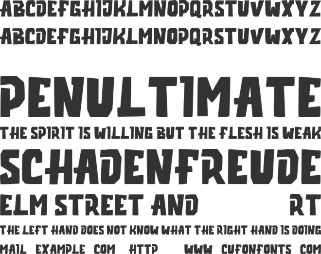 Hekson Free font preview