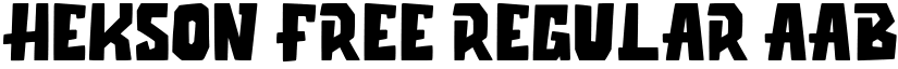 Hekson Free Regular font