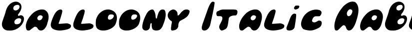 Balloony Italic font