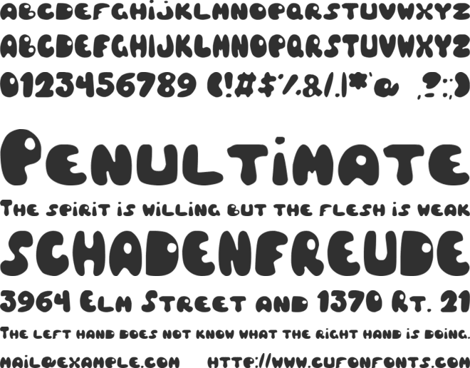 Balloony font preview