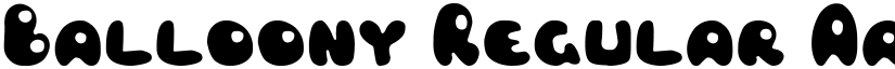 Balloony Regular font