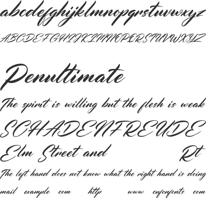 Corynette Free font preview
