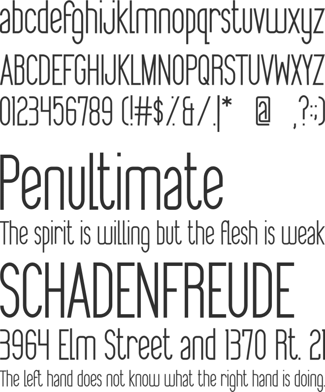 Trinnity font preview