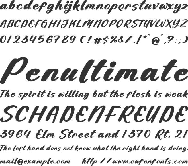 Morning Starboy font preview