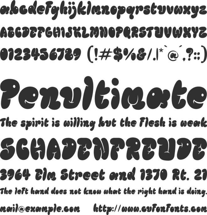 GLOREST SHUFLE font preview