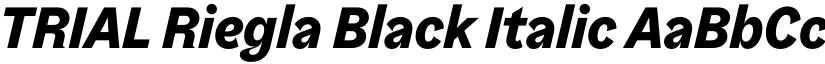 TRIAL Riegla Black Italic font