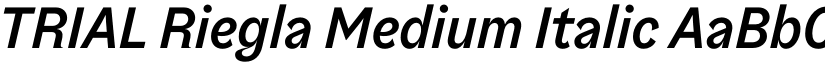 TRIAL Riegla Medium Italic font