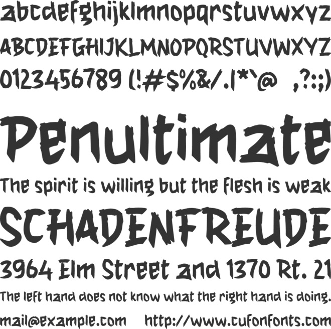 h Houji font preview