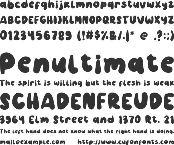 Taiyaki font preview