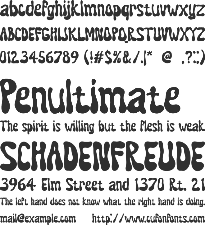 Whimsy Hippie font preview