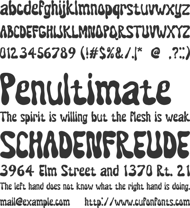 Whimsy Hippie font preview