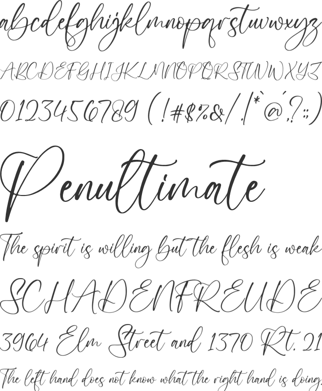 Chimaera font preview