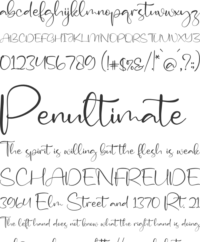 Asmeralka font preview