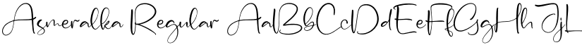 Asmeralka Regular font