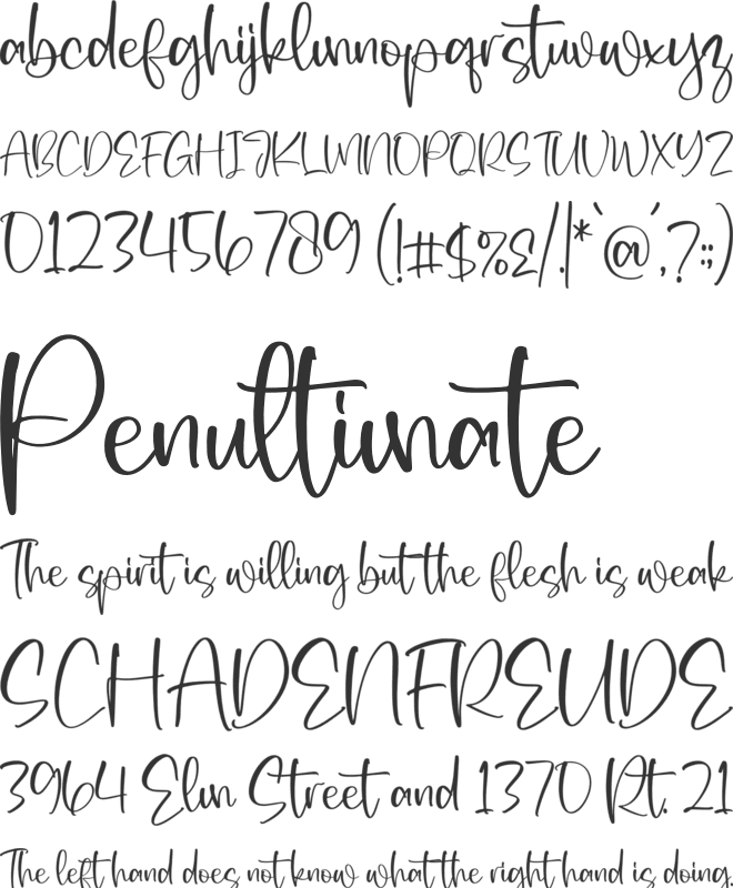 Woman Friend font preview