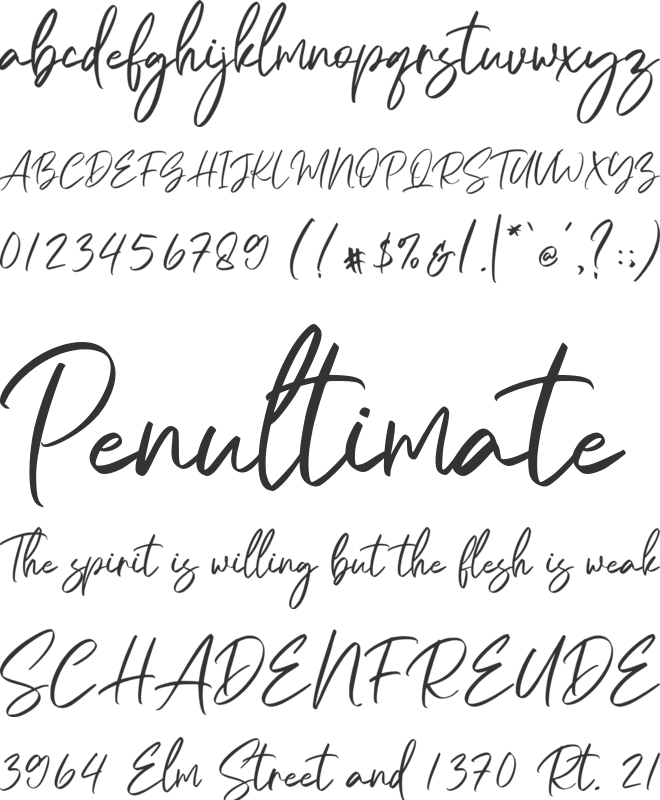 Melvista font preview