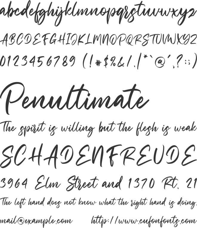 Open Heart font preview
