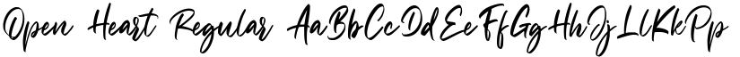 Open Heart Regular font
