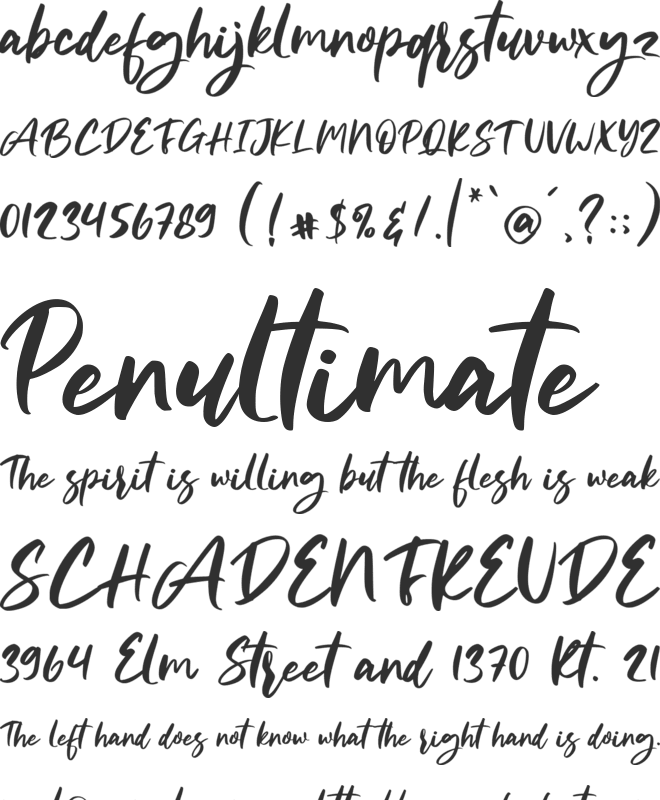 Butter Notes font preview