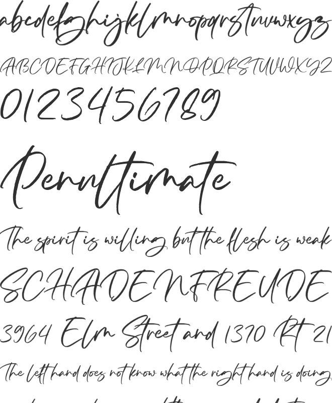 The Bellonte font preview