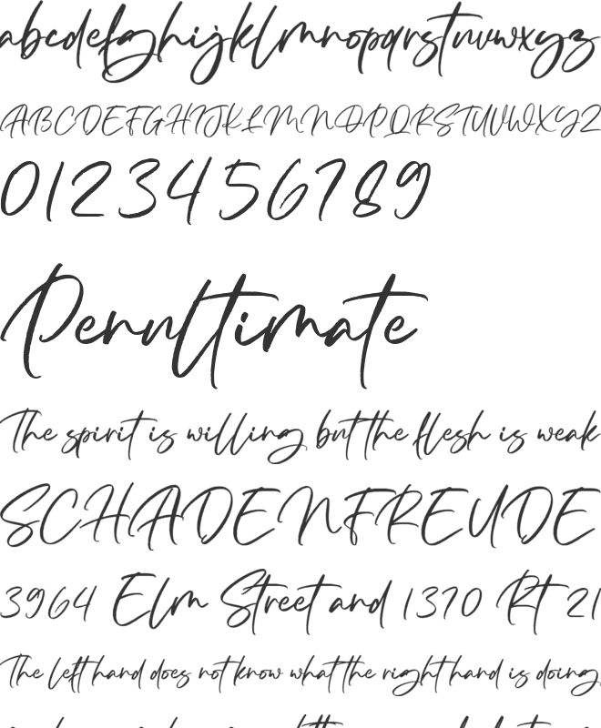 The Bellonte font preview