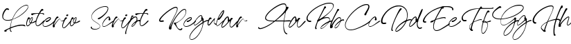 Loterio Script Regular font