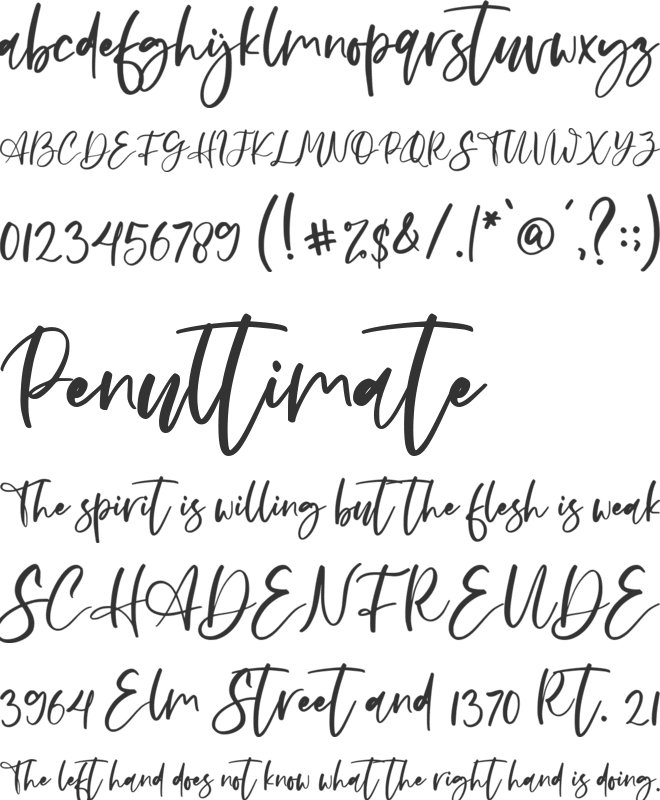 Talaga Lakes font preview