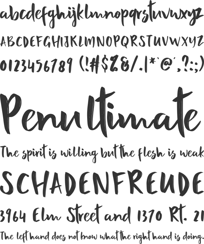 Mitakaru font preview