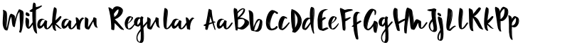 Mitakaru Regular font