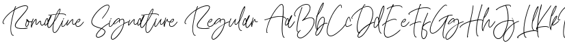 Romatine Signature Regular font
