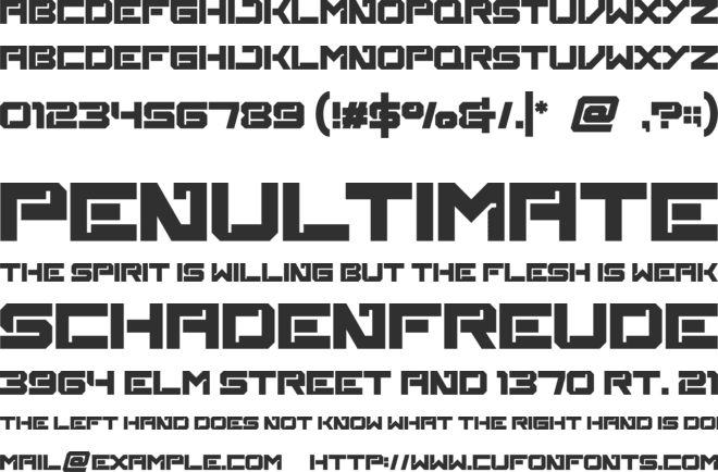 Broxy font preview