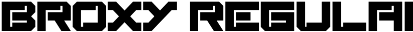 Broxy Regular font
