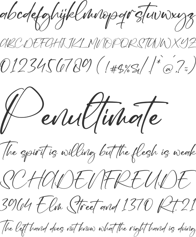 Quellany font preview