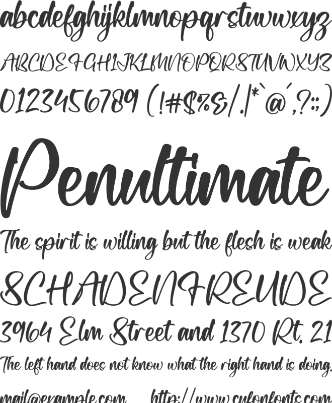 Aneaskara font preview