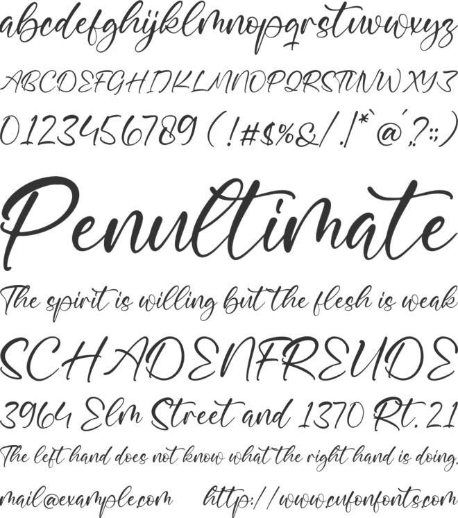 Cressencia font preview