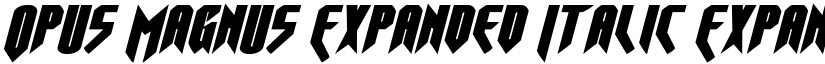 Opus Magnus Expanded Italic Expanded Italic font