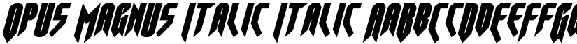 Opus Magnus Italic Italic font