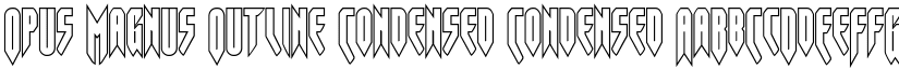 Opus Magnus Outline Condensed Condensed font