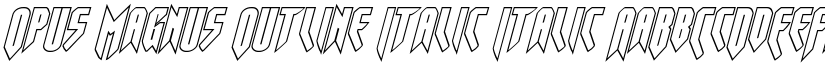 Opus Magnus Outline Italic Italic font