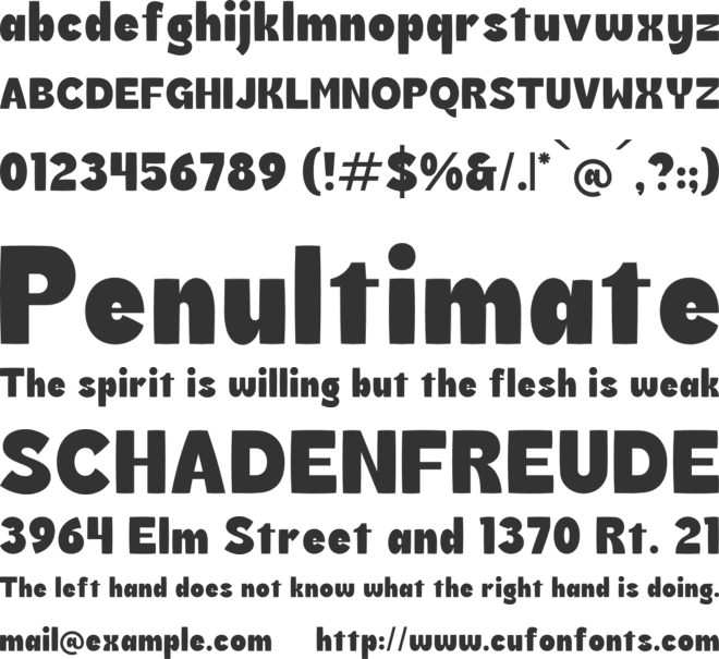 Heatrix font preview