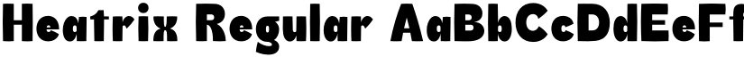 Heatrix Regular font