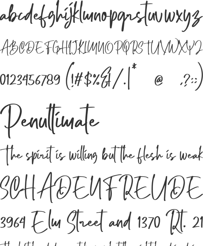 Simpaty font preview