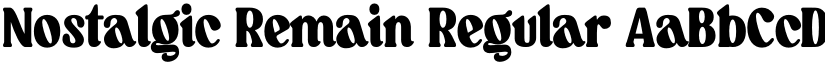 Nostalgic Remain Regular font