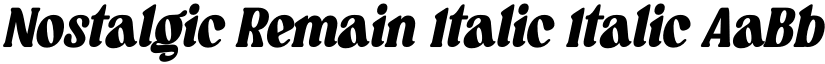 Nostalgic Remain Italic Italic font